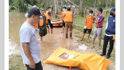 Polsek Kuantan Tengah Evakuasi Penemuan Mayat Tanpa Identitas di Sungai Batang Kuantan.