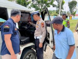 Sat Lantas Polres Kuansing Berikan Sosialisasi dan Edukasi Guna Meningkatkan Keselamatan Angkutan Umum