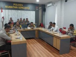 Polres Kuansing Ikuti Zoom Meeting Mendukung Program Ketahanan Pangan Nasional